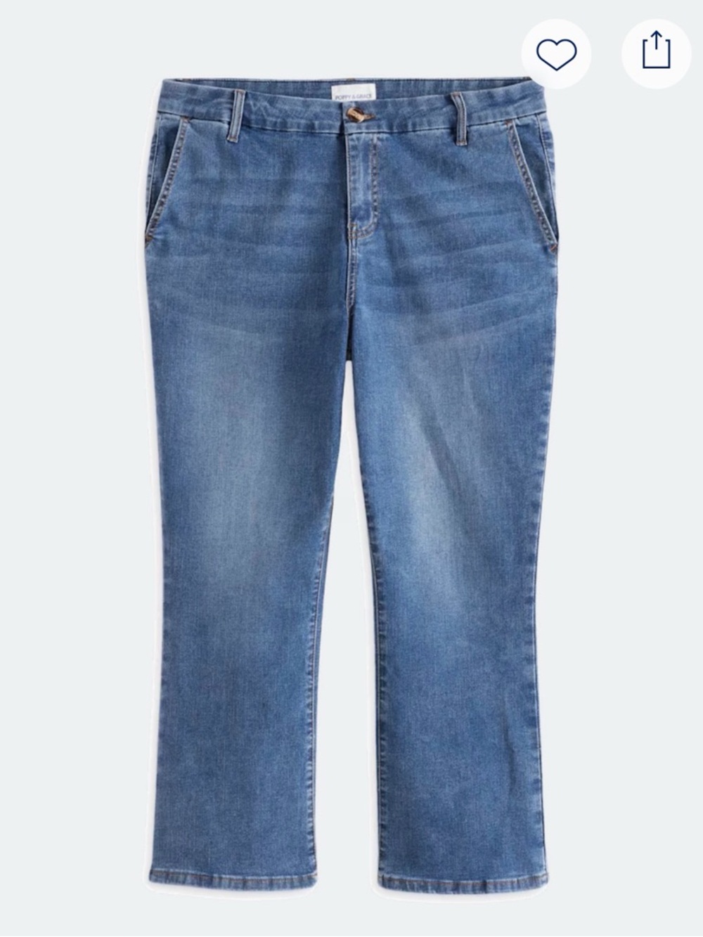 Poppy & Grace‎ Trouser Pocket Cropped Kick Flare 16W New